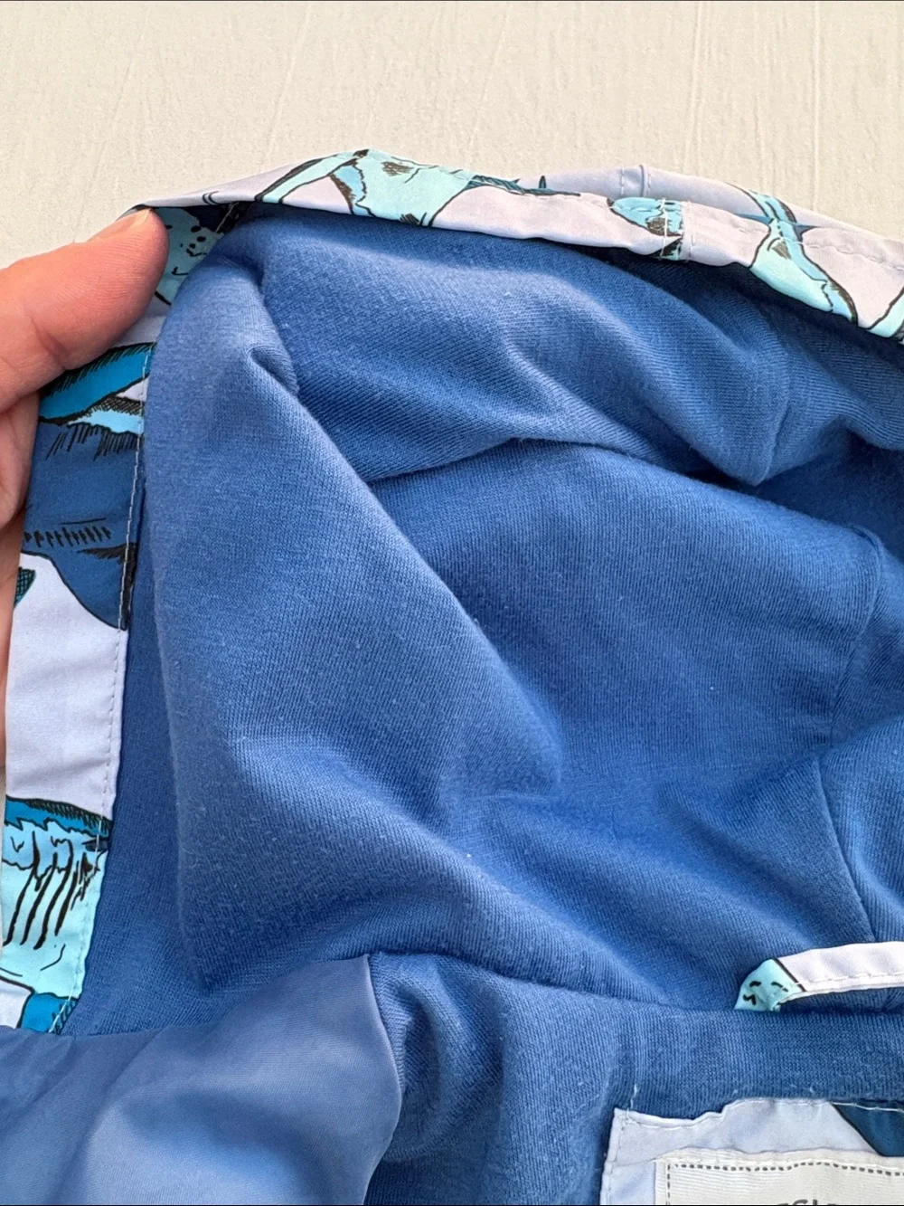 Carter's Boys Little Favorite Hooded Rain Jacket 18M Gray Blue Shark Print